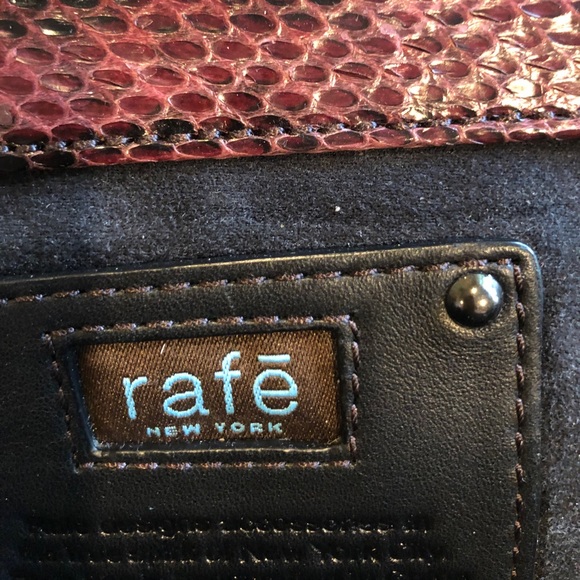 Sale: Rafe Python Clutch Wine, Hot Buy, Pre-Owned